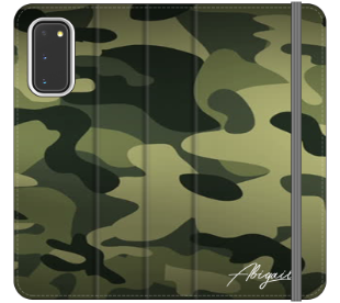 Personalised Green Camouflage Initials Samsung Galaxy S22 Plus Case