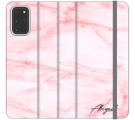Personalised Cotton Candy Bow Marble Samsung Galaxy S21 Plus Case