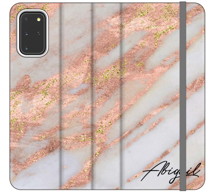 Personalised Aprilia Marble Initials Samsung Galaxy S20 Plus Case