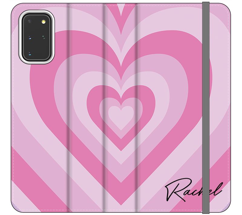 Personalised Pink Heart Latte Samsung Galaxy S20 Plus Case