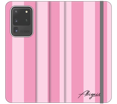Personalised Pink Stripe Samsung Galaxy S20 Case