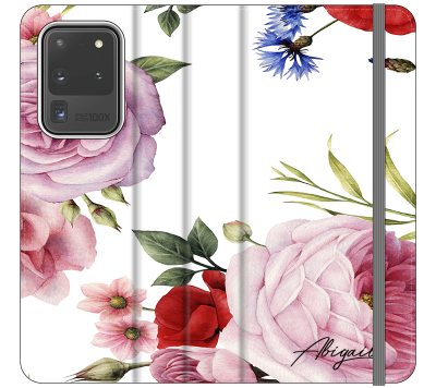 Personalised Floral Blossom Initials Samsung Galaxy S20 Ultra Case