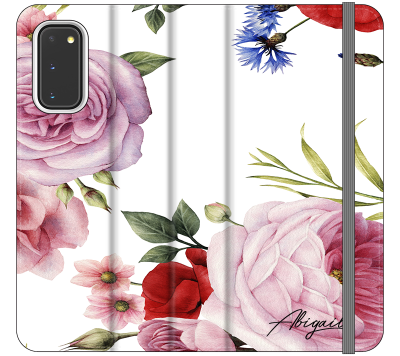 Personalised Floral Blossom Initials Samsung Galaxy S24 Case