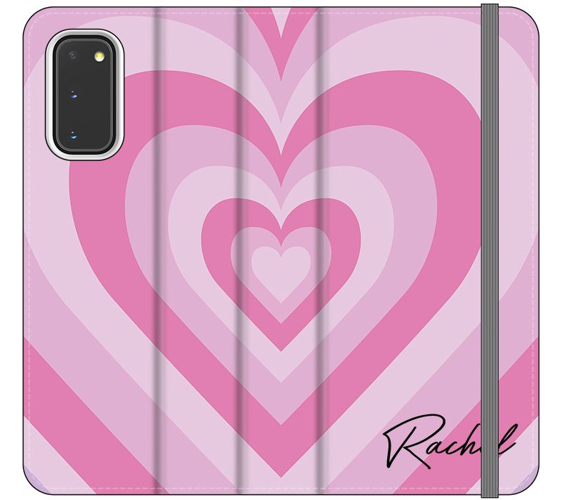 Personalised Pink Heart Latte Samsung Galaxy S20 Case
