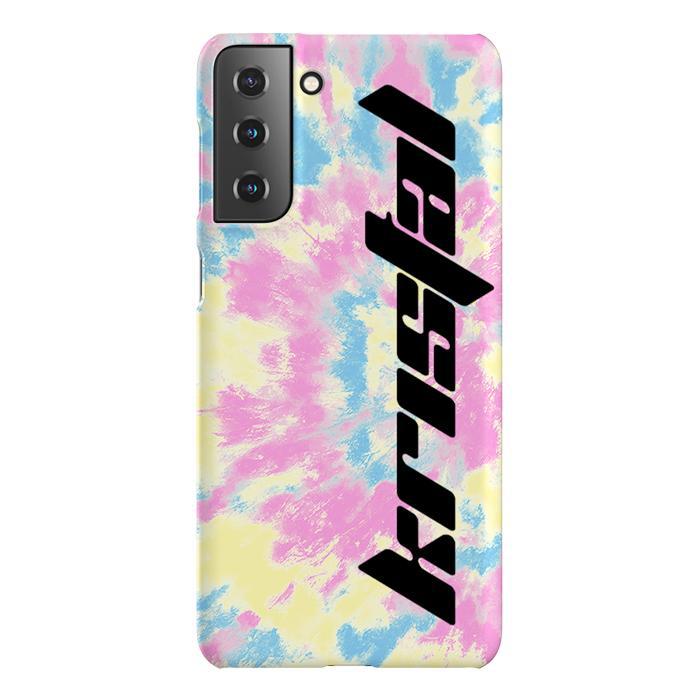 Personalised Multicolor Tie Dye Name Samsung Galaxy S21 FE Case