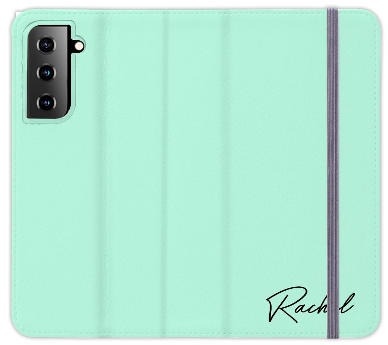 Personalised Pale Green Name Samsung Galaxy S21 Case