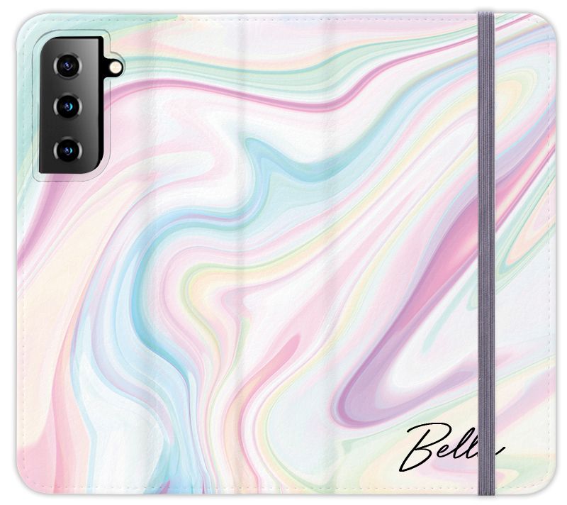 Personalised Pastel Swirl Name Samsung Galaxy S21 Plus Case