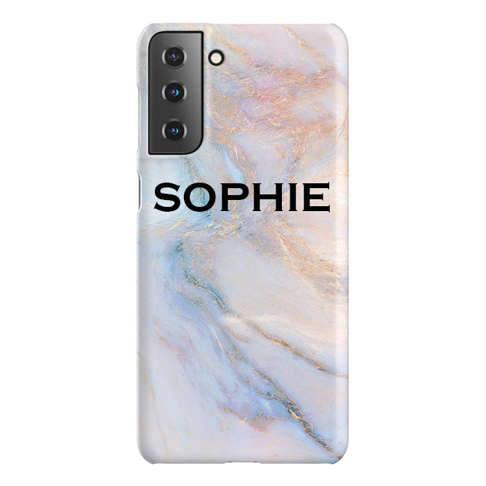 Personalised Moonshine Marble Name Samsung Galaxy S21 Plus Case