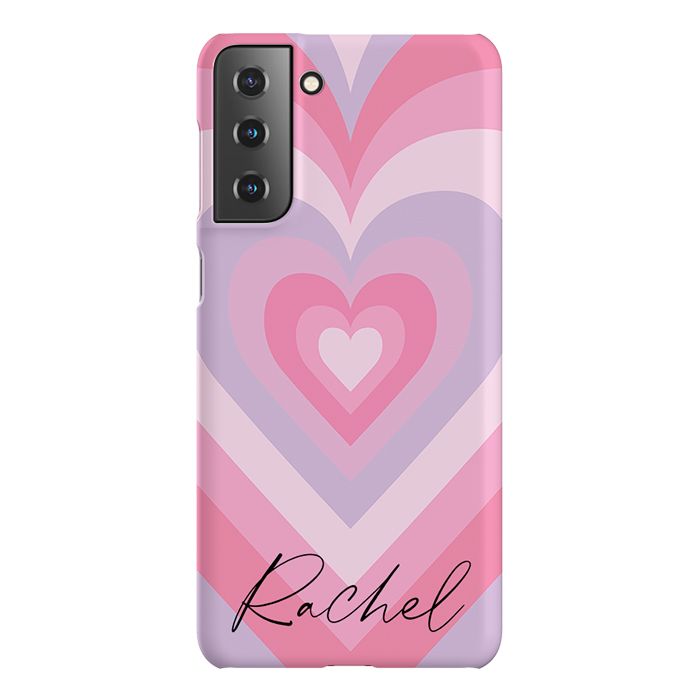 Personalised Heart Latte Samsung Galaxy S21 Plus Case