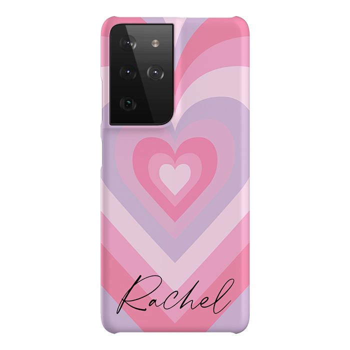 Personalised Heart Latte Samsung Galaxy S21 Ultra Case