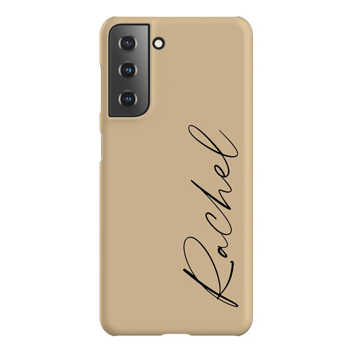 Personalised Tan Name Samsung Galaxy S21 Case
