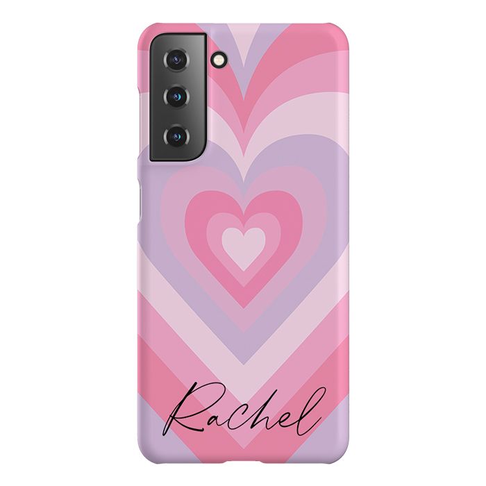 Personalised Heart Latte Samsung Galaxy S21 Case