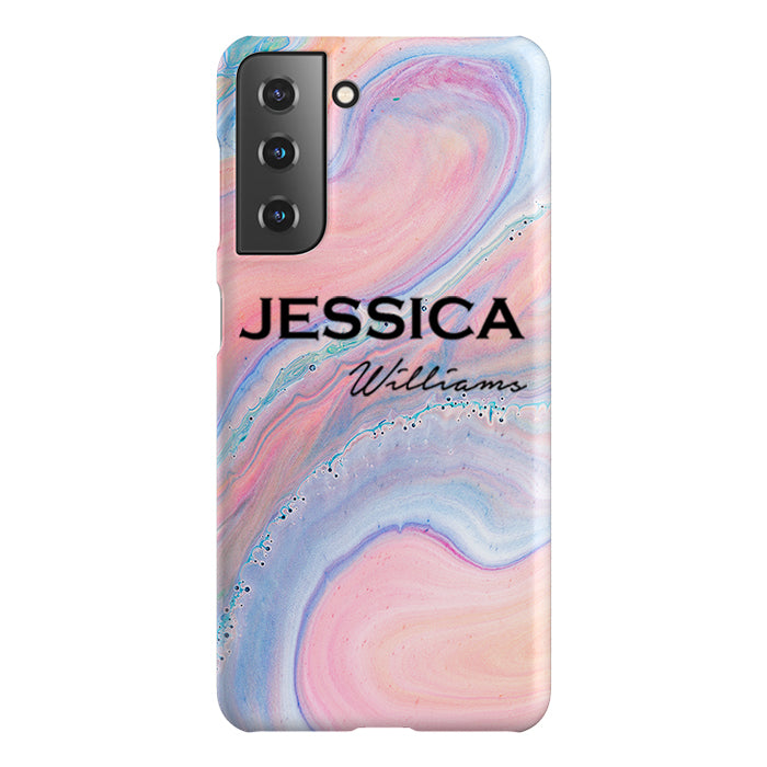 Personalised Acrylic Marble Name Samsung Galaxy S21 Case
