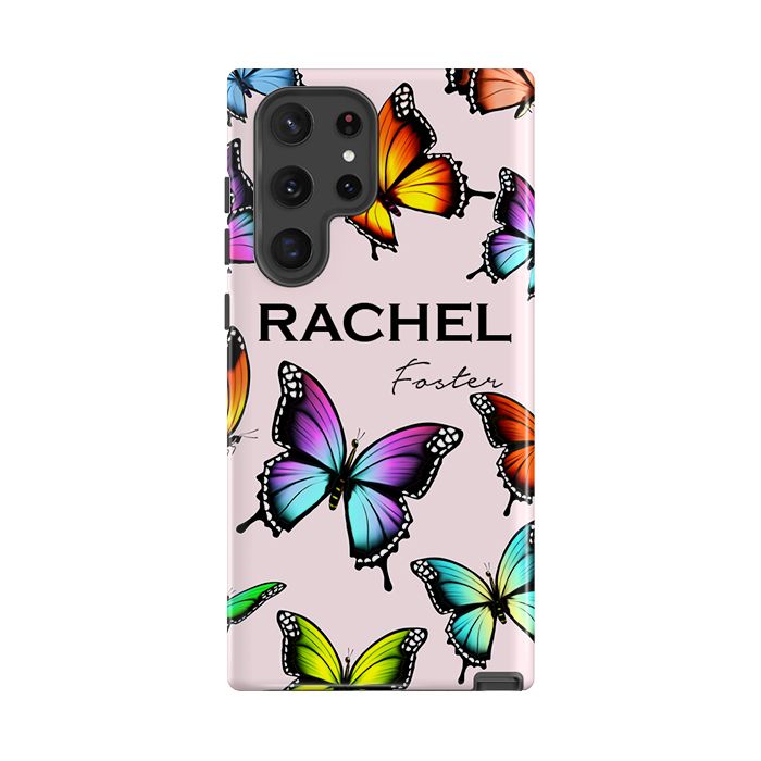 Personalised Butterfly Name Samsung Galaxy S22 Ultra Case