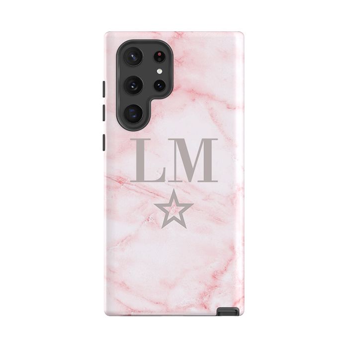 Personalised Cotton Candy Star Marble Samsung Galaxy S24 Case