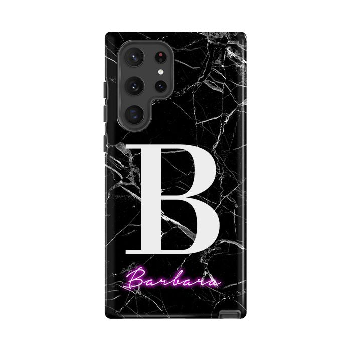 Personalised Neon Initial Name Samsung Galaxy S23 Case