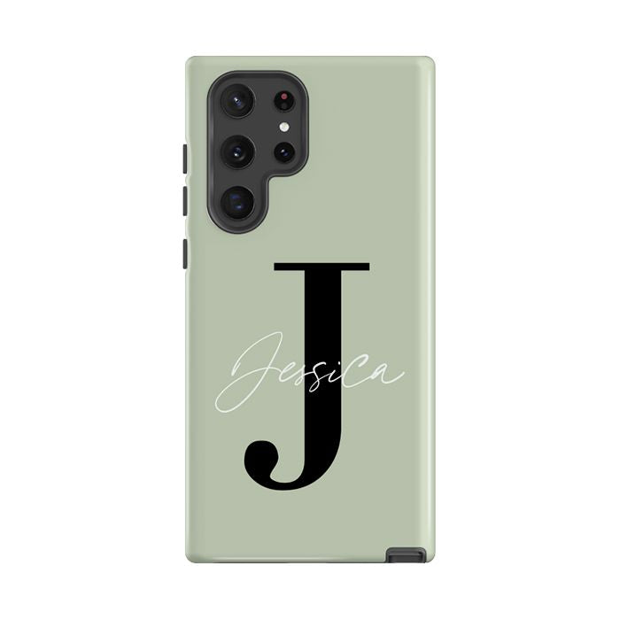 Personalised Sage Name Initial Samsung Galaxy S22 Ultra Case