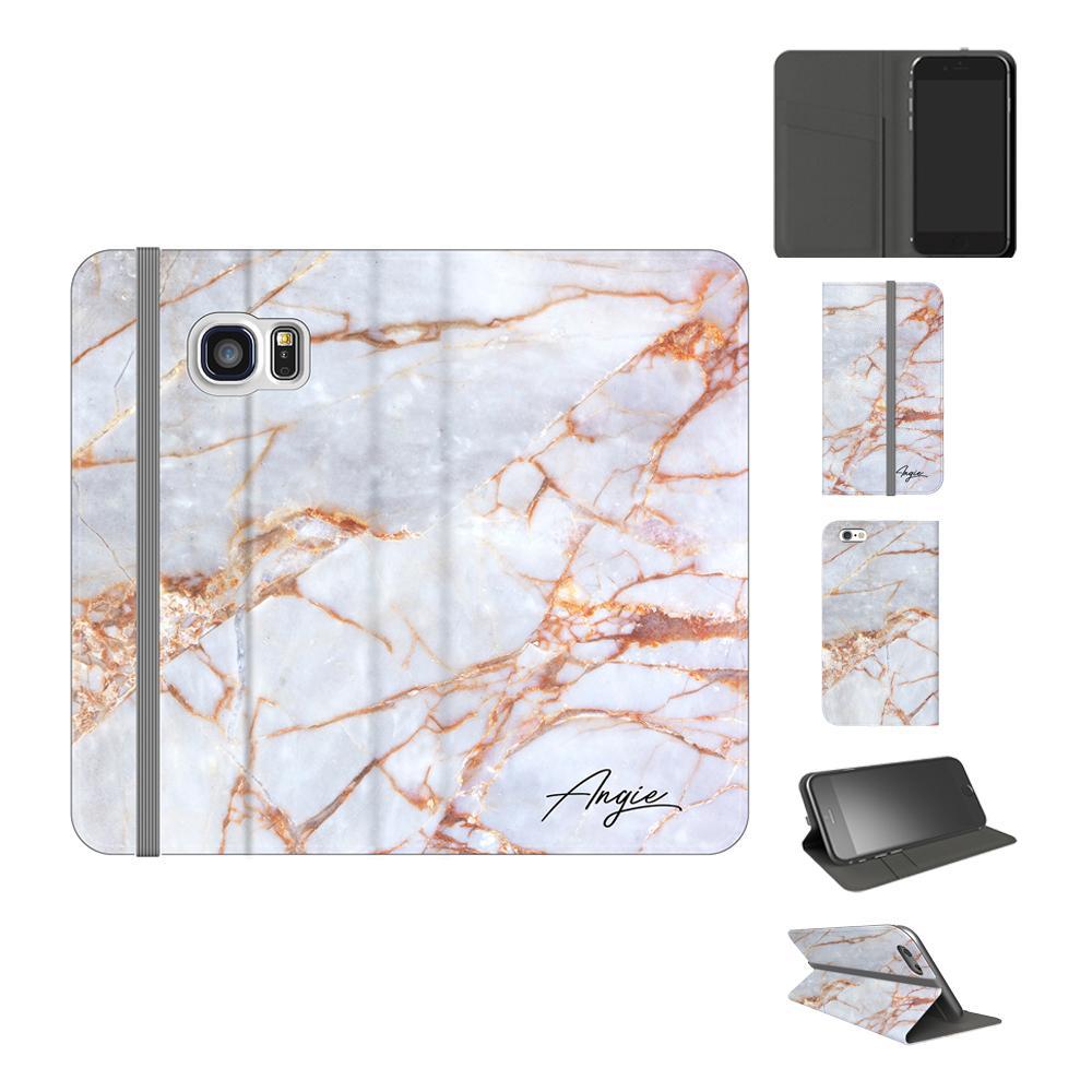 Personalised Fragment Marble Name Samsung Galaxy S7 Edge Case