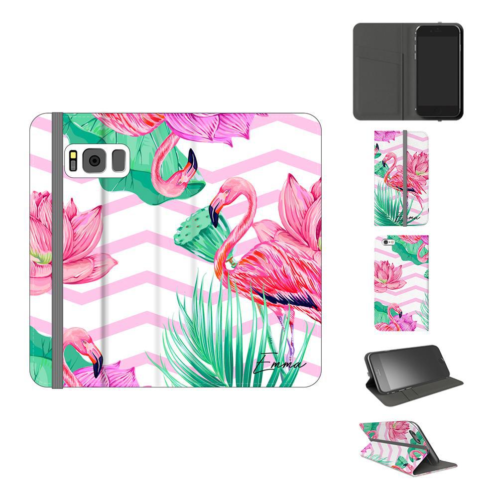 Personalised Flamingo Name Samsung Galaxy S8 Plus Case