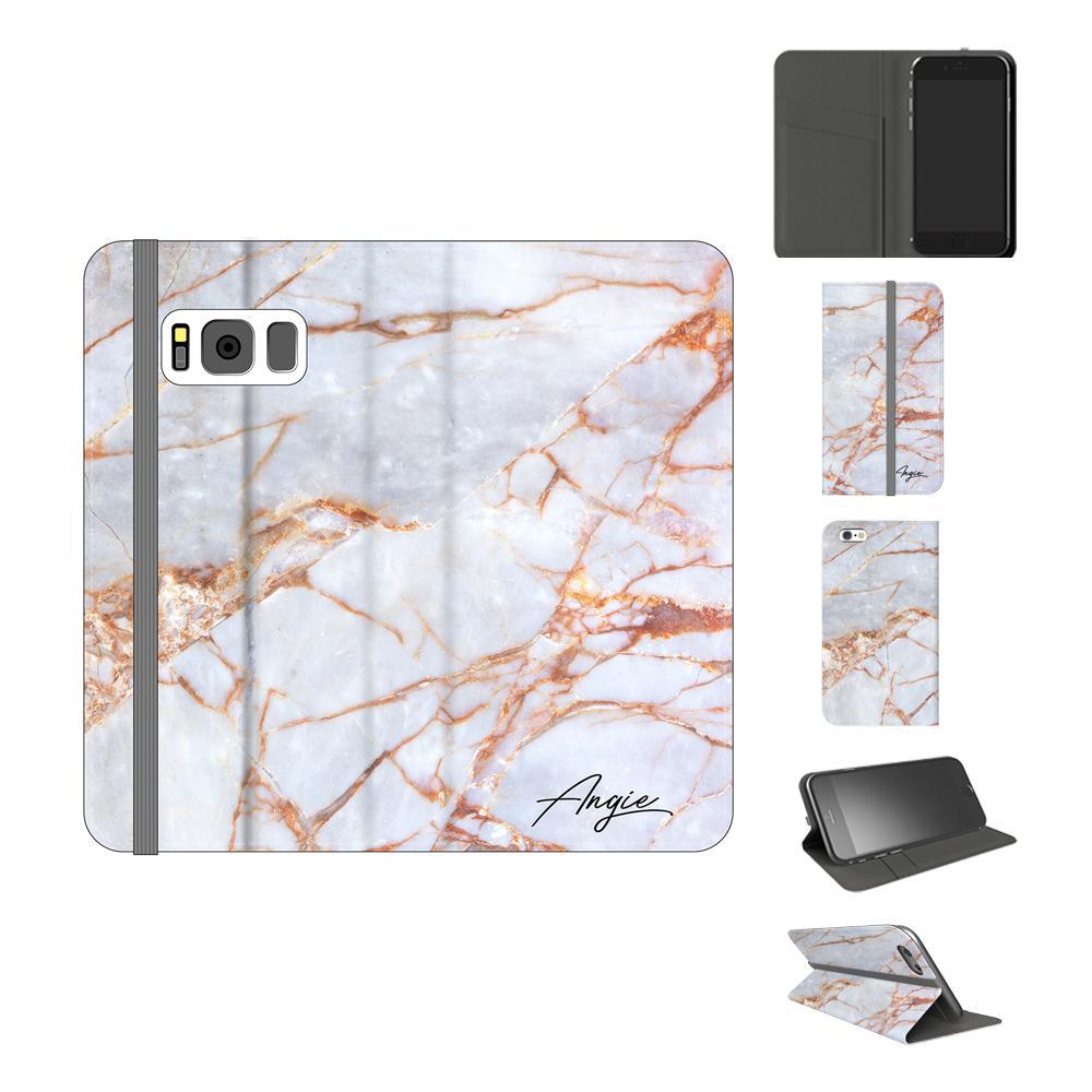 Personalised Fragment Marble Name Samsung Galaxy S8 Case