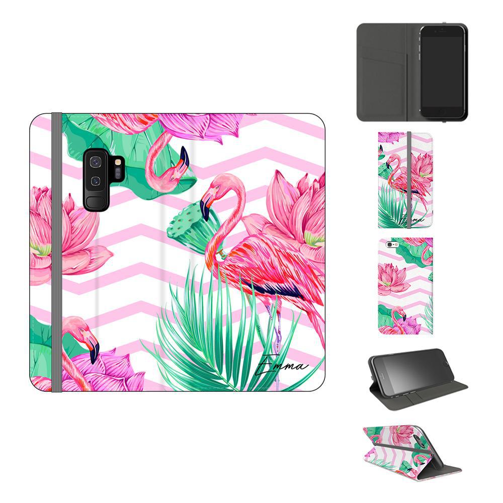 Personalised Flamingo Name Samsung Galaxy S9 Plus Case