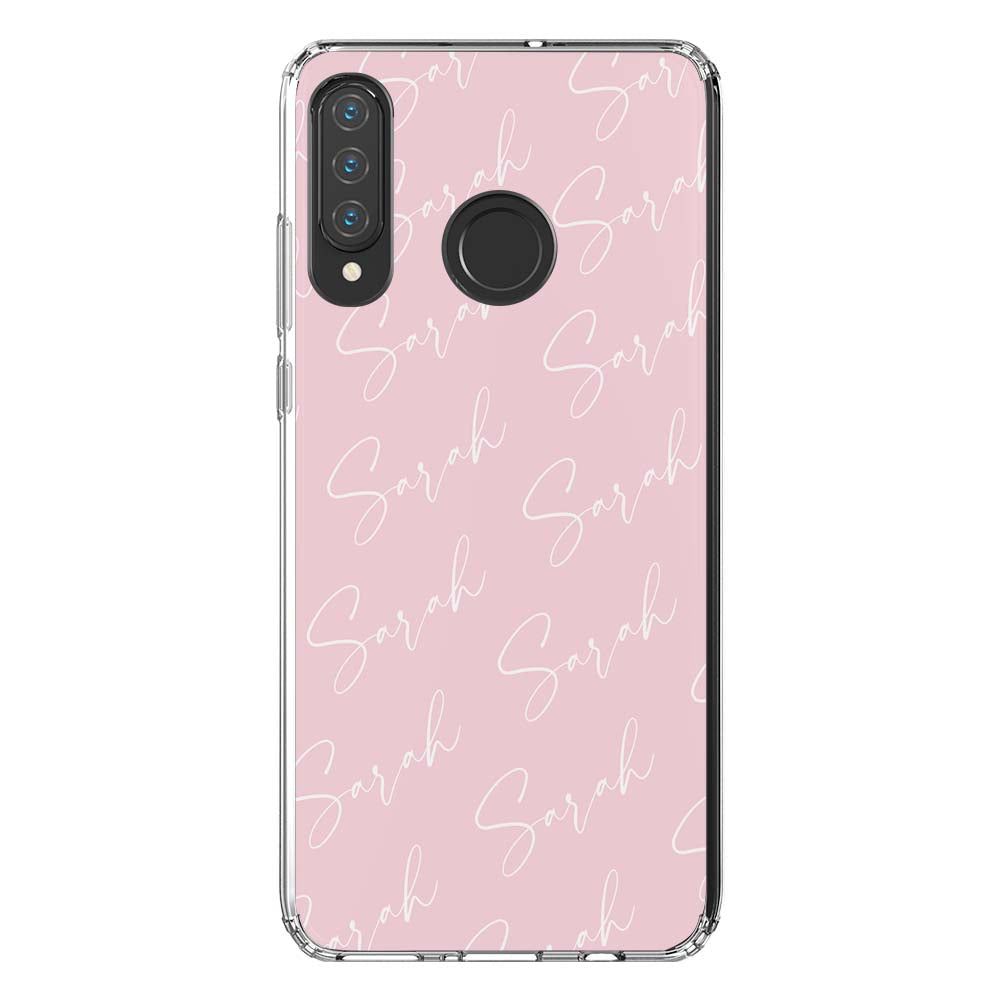 Personalised Script Name All Over Huawei P30 Lite Case