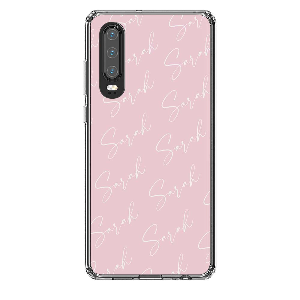 Personalised Script Name All Over Huawei P30 Case