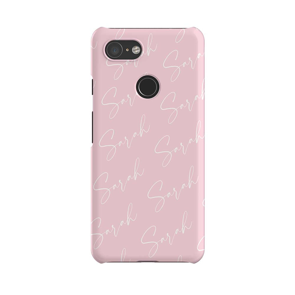 Personalised Script Name All Over Google Pixel 3 Case