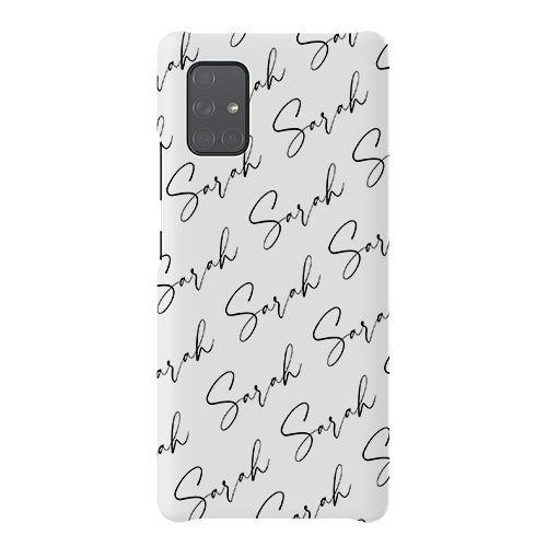 Personalised Script Name All Over Samsung Galaxy A71 Case