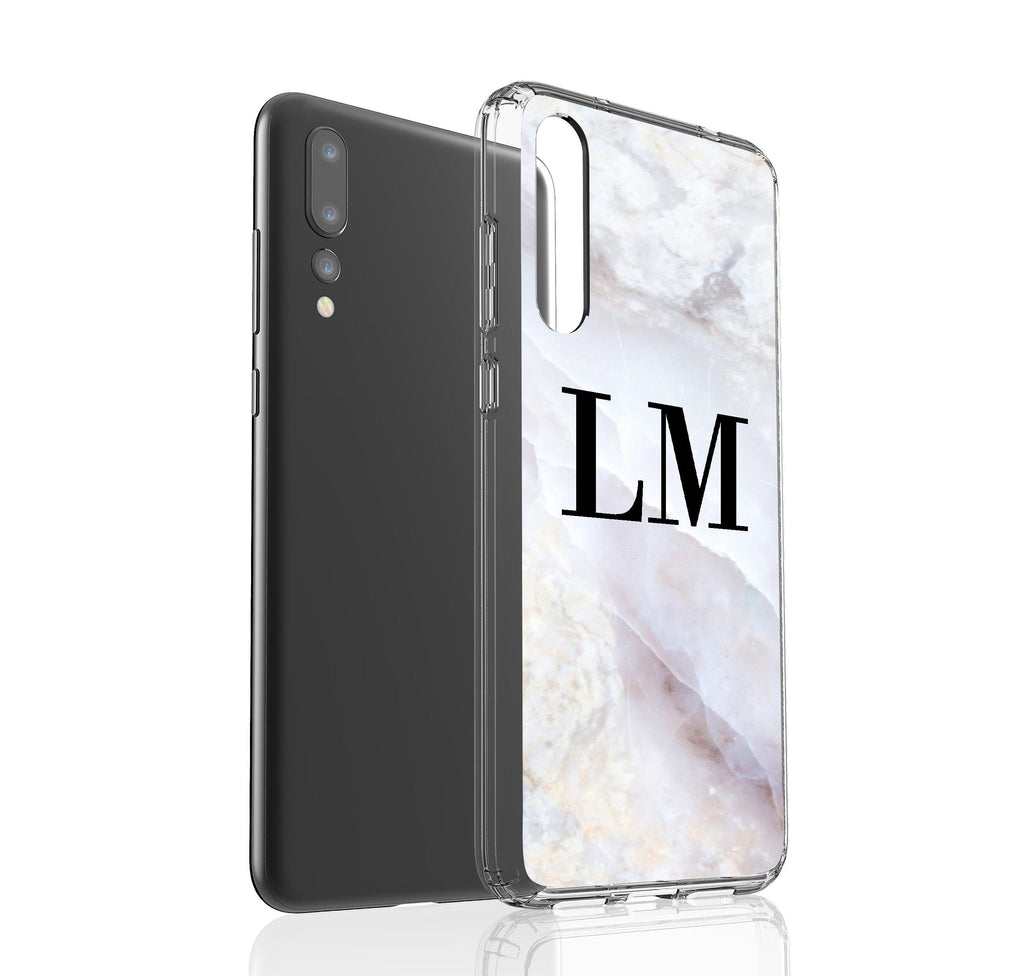 Personalised Stone Marble Initials Huawei P20 Pro Case