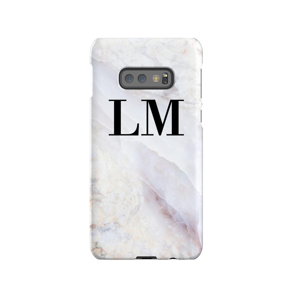 Personalised Stone Marble Initials Samsung Galaxy S10e Case