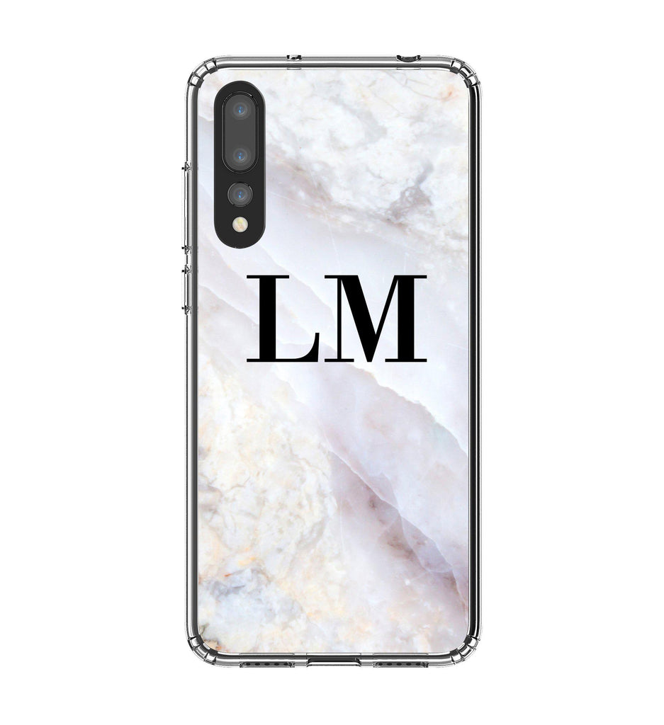 Personalised Stone Marble Initials Huawei P20 Pro Case