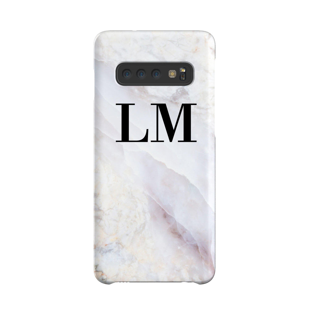 Personalised Stone Marble Initials Samsung Galaxy S10 Case