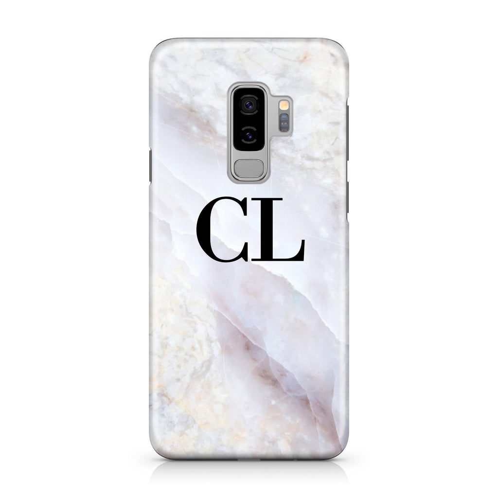 Personalised Stone Marble Initials Samsung Galaxy S9 Plus Case