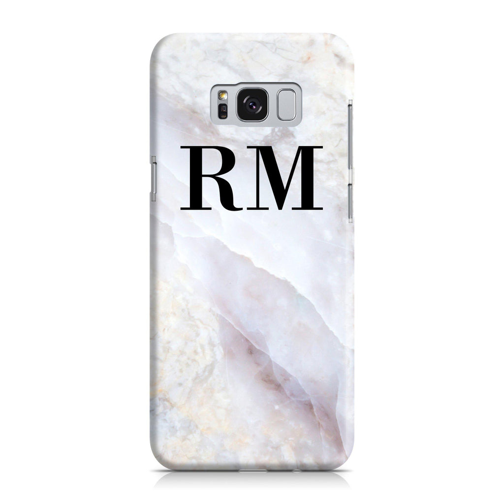 Personalised Stone Marble Initials Samsung Galaxy S8 Plus Case