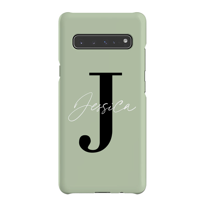 Personalised Sage Name Initial Samsung Galaxy S10 5G Case
