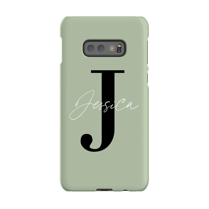 Personalised Sage Name Initial Samsung Galaxy S10e Case