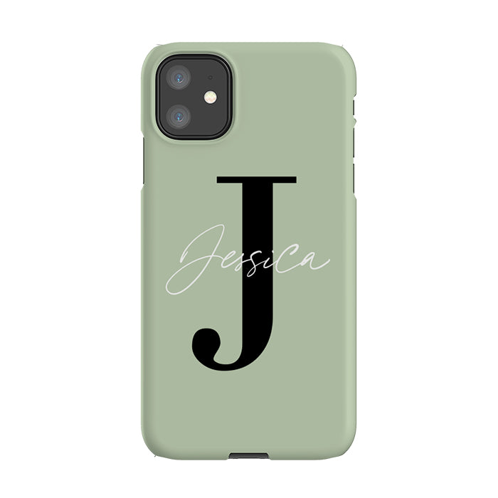 Personalised Sage Name Initial iPhone 11 Case
