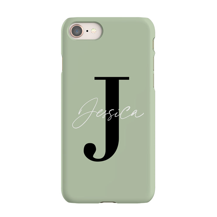 Personalised Sage Name Initial iPhone 8 Case