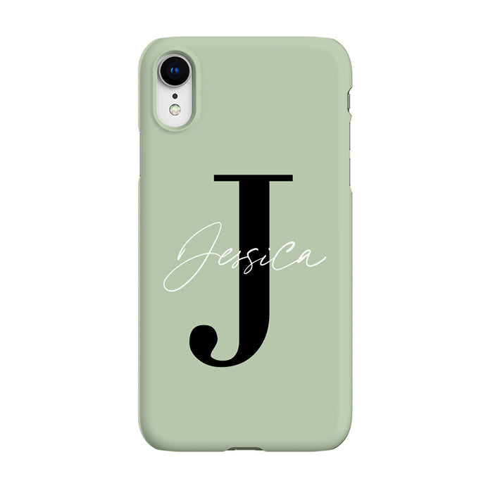 Personalised Sage Name Initial iPhone XR Case