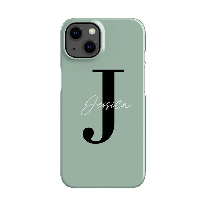 Personalised Sage Name Initial iPhone 14 Case
