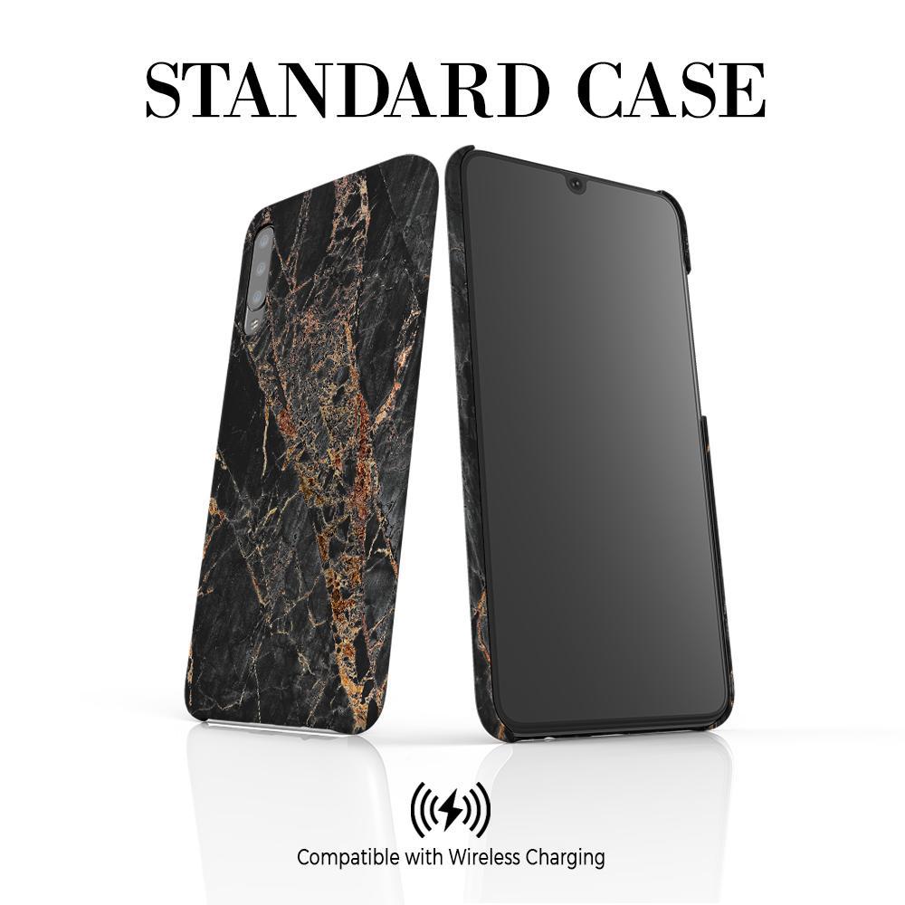 Personalised Slate Marble Bronze Initial Samsung Galaxy A70 Case