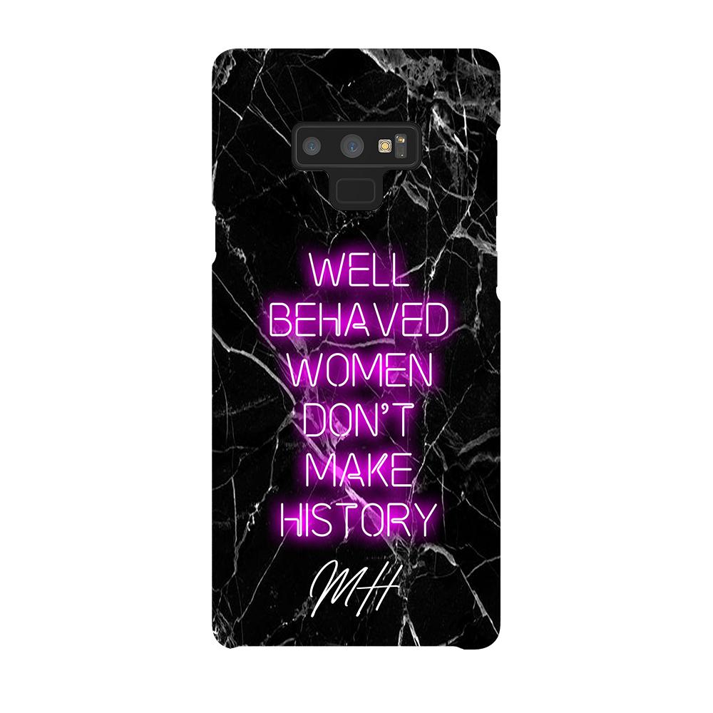 Personalised Well Behaved Women Samsung Galaxy Note 9 Case
