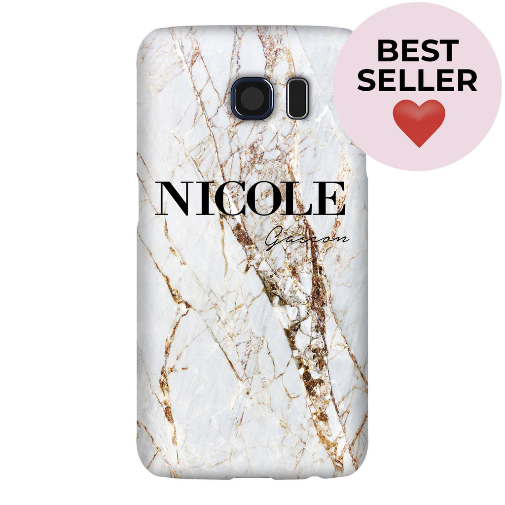 Personalised Cracked Marble Name Samsung Galaxy S6 Case