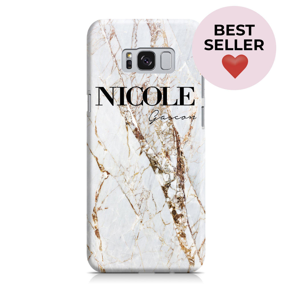 Personalised Cracked Marble Name Samsung Galaxy S8 Plus Case