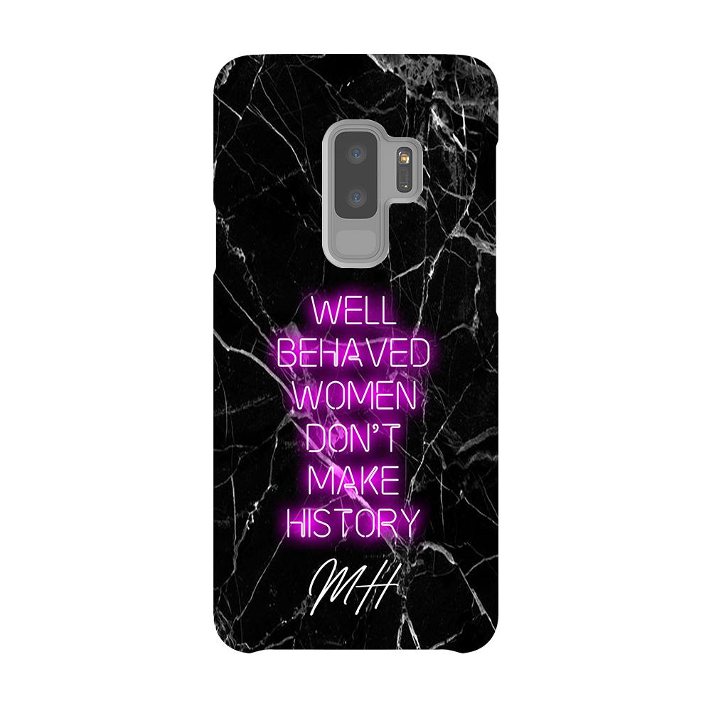Personalised Well Behaved Women Samsung Galaxy S9 Plus Case