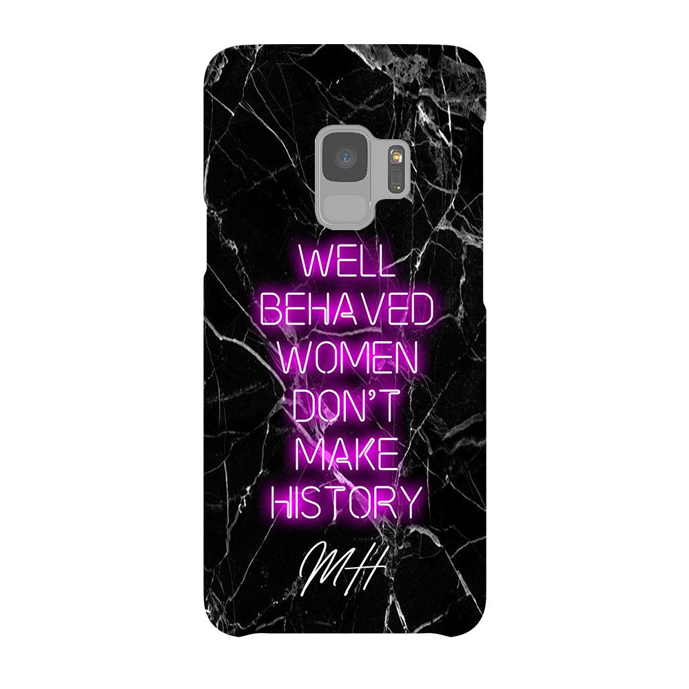 Personalised Well Behaved Women Samsung Galaxy S9 Case