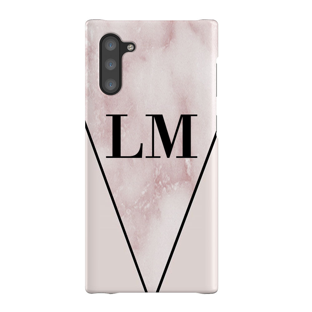 Personalised Pink x Rosa Marble Contrast Samsung Galaxy Note 10 Case