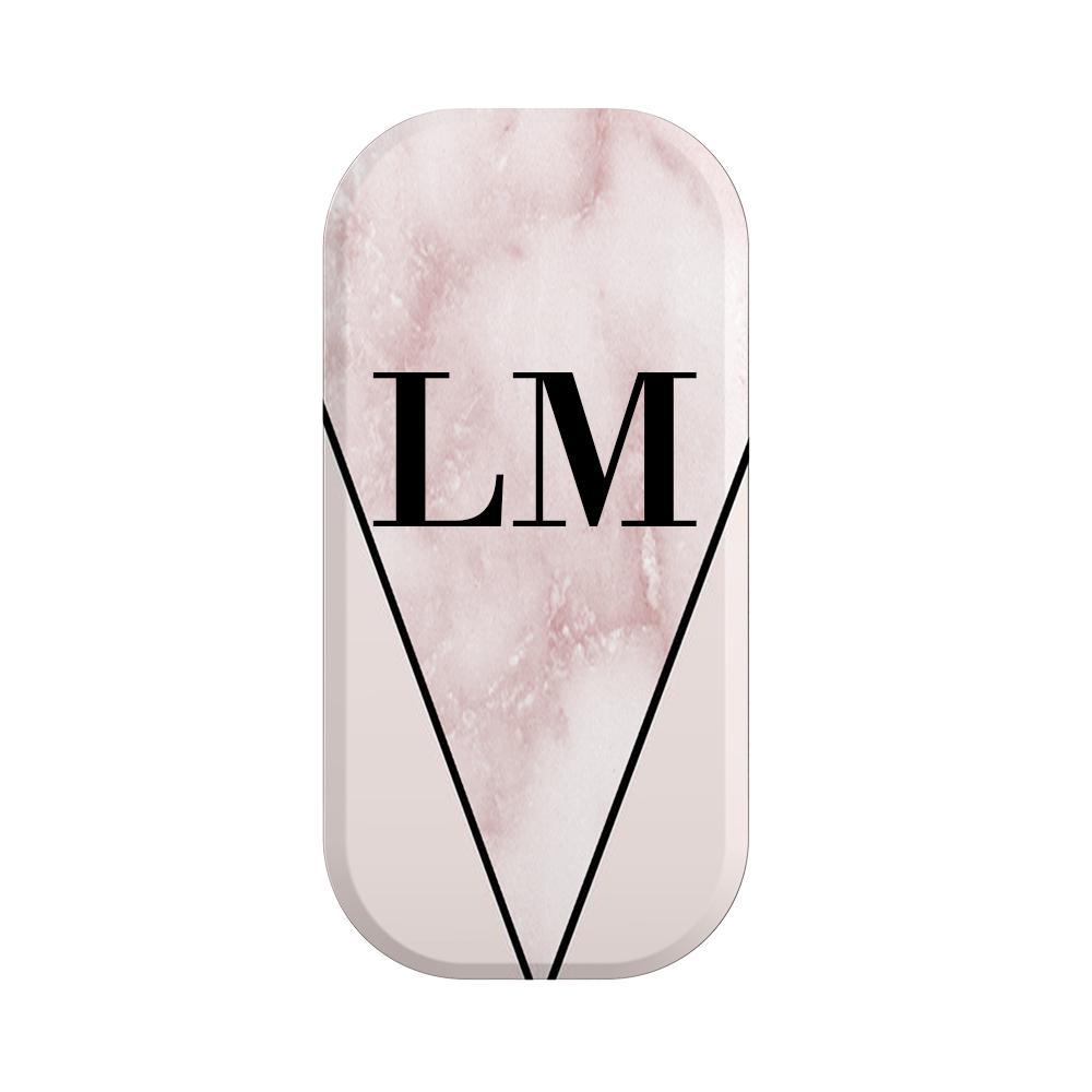 Personalised Pink x Rosa Marble Contrast Clickit Phone grip