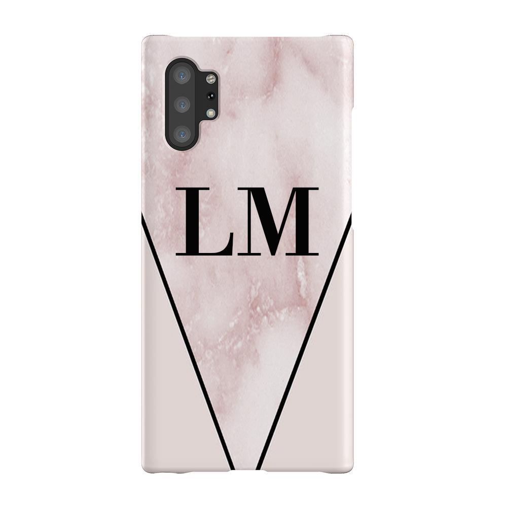 Personalised Pink x Rosa Marble Contrast Samsung Galaxy Note 10+ Case